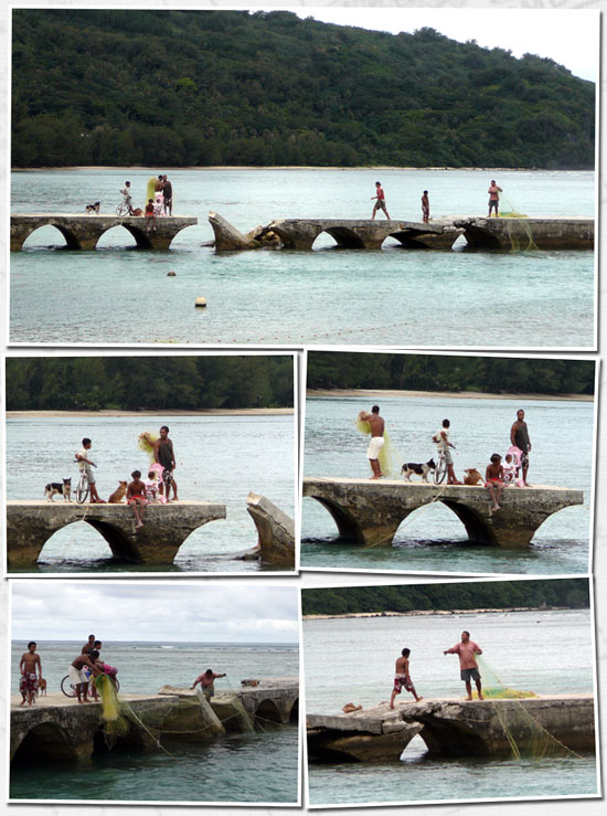 pêche sur le pont